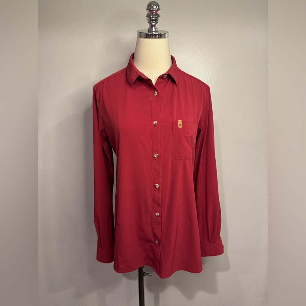 Fjallraven Deep Red Button Down Shirt